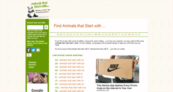 Desktop Screenshot of animalsthatstartwith.net